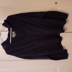 American Eagle woven hoodie sweater, navy blue, size M